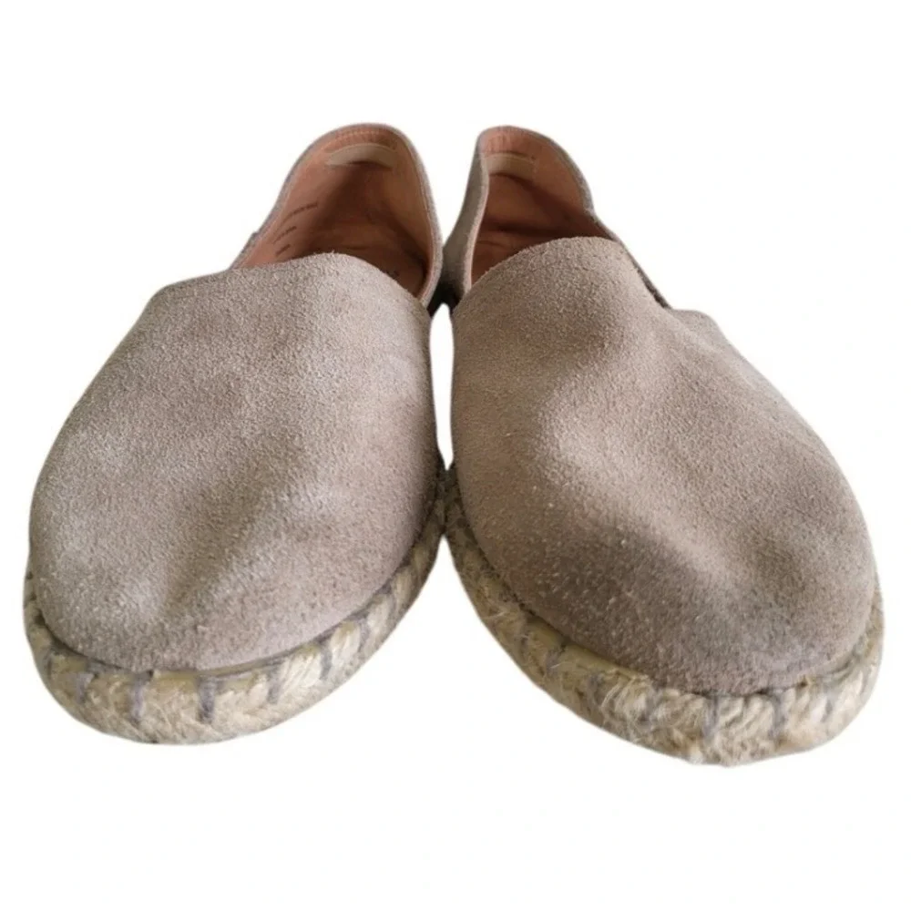 Verbenas Carmen Women's EU 40 Taupe Suede Espadrille Flats Mediterranean